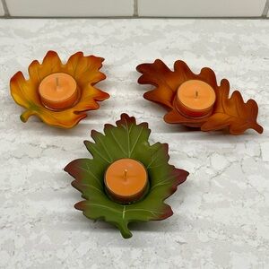 PartyLite Whispering Leaves Tealight Trio
